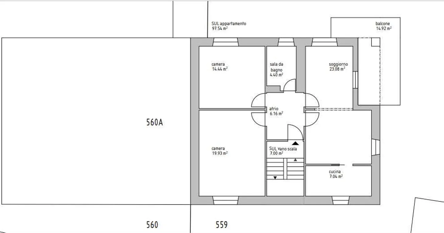 Bellinzona, geräumige 3,5 mit großem Eckbalkon - Foto 10 von 12