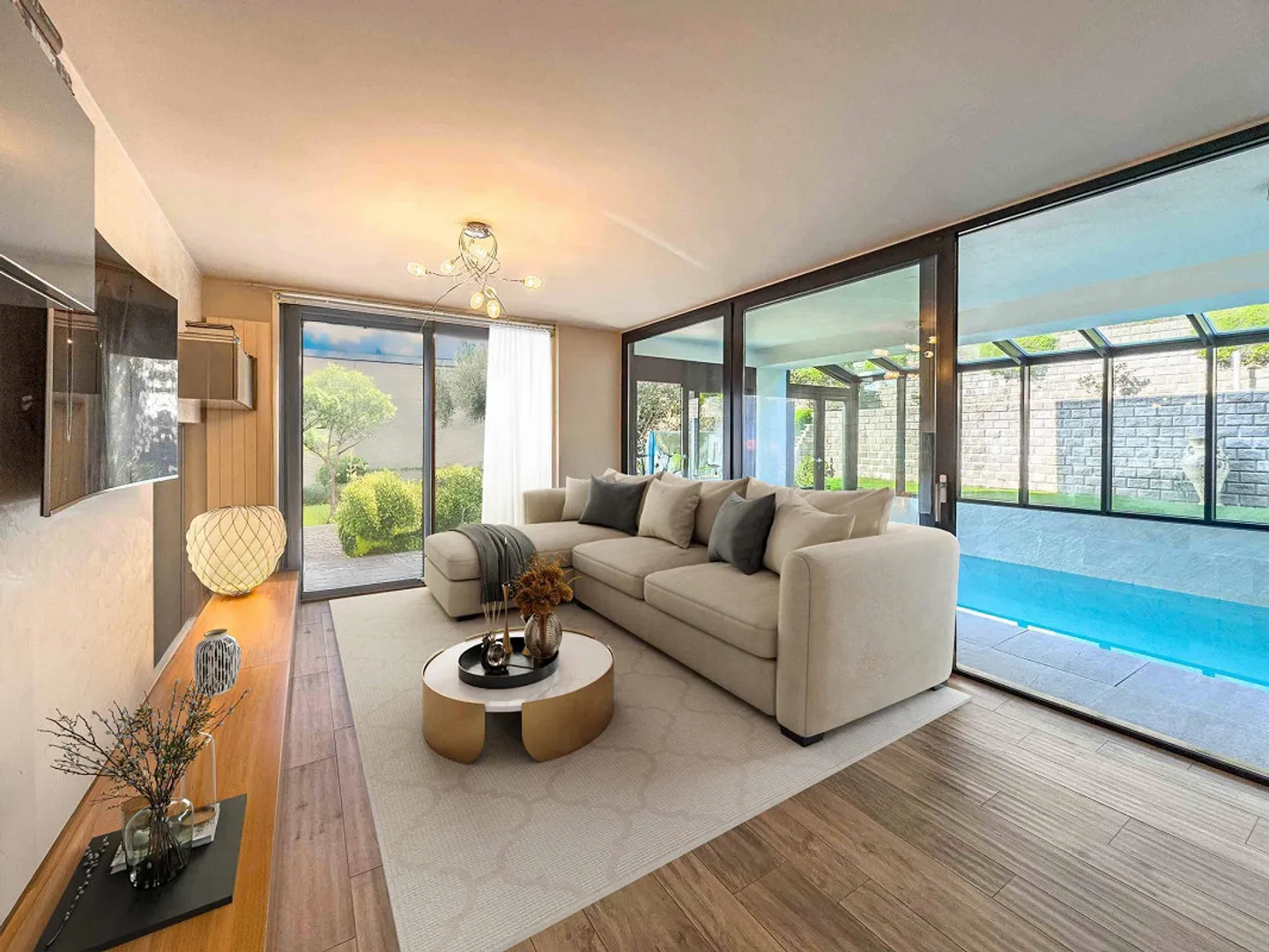 Villa moderne avec piscine intérieure à Collina d’Oro - Photo 1 sur 16