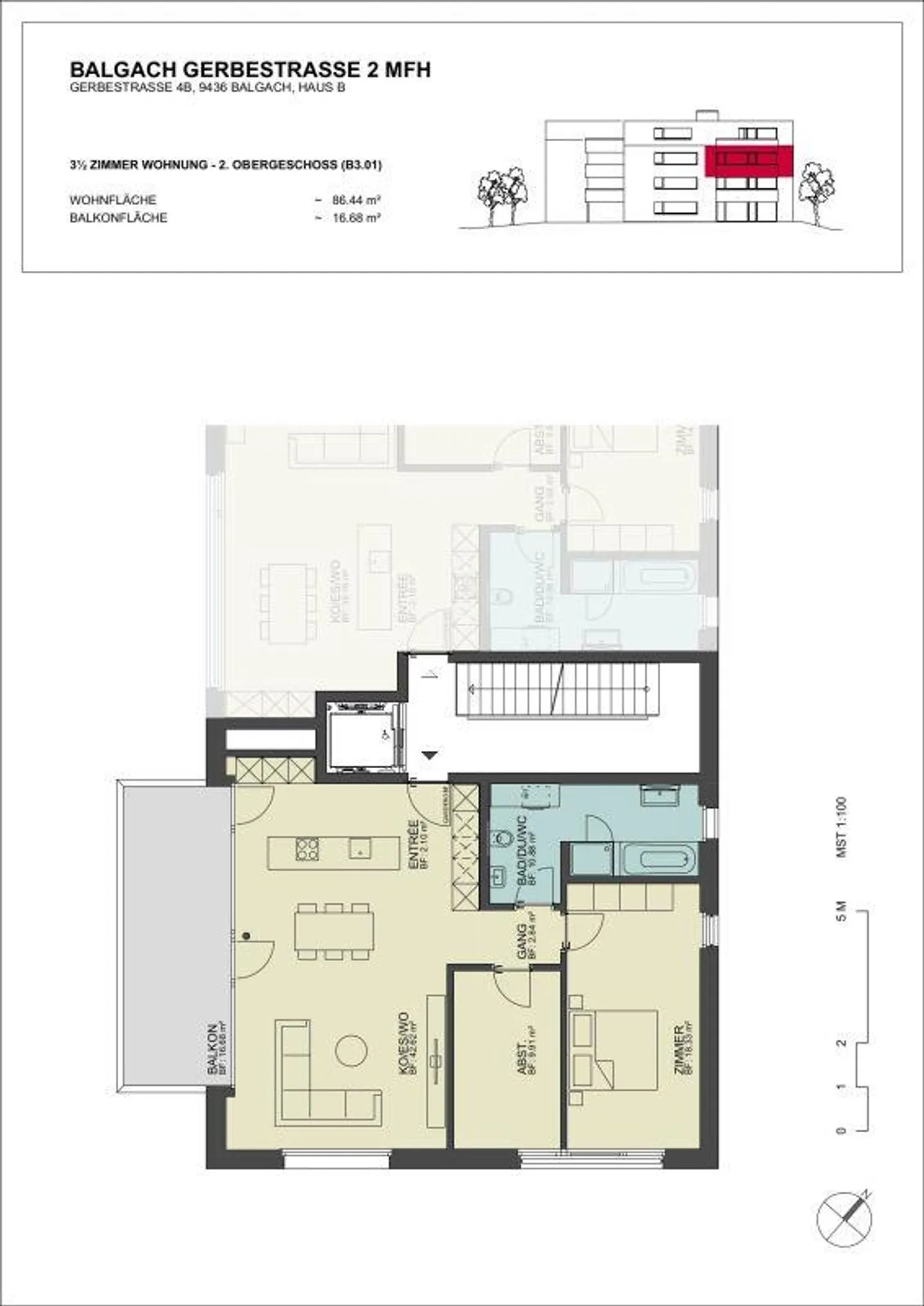 Central 3.5 Room Apartment with Bright Rooms - Photo 7 of 8