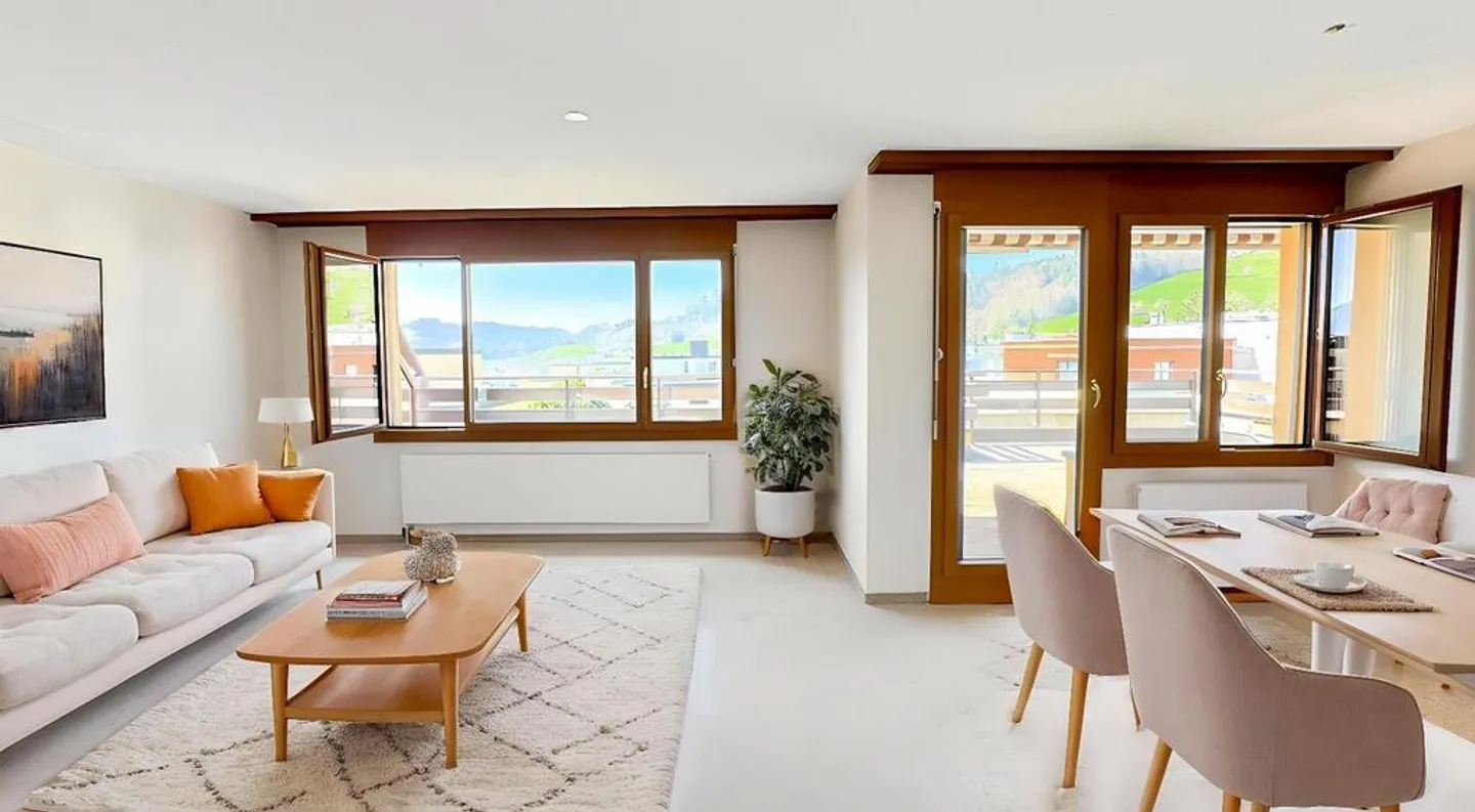 Light, Air & Panoramic View - 3.5 Room Attic in Abtwil SG - Photo 8 of 12