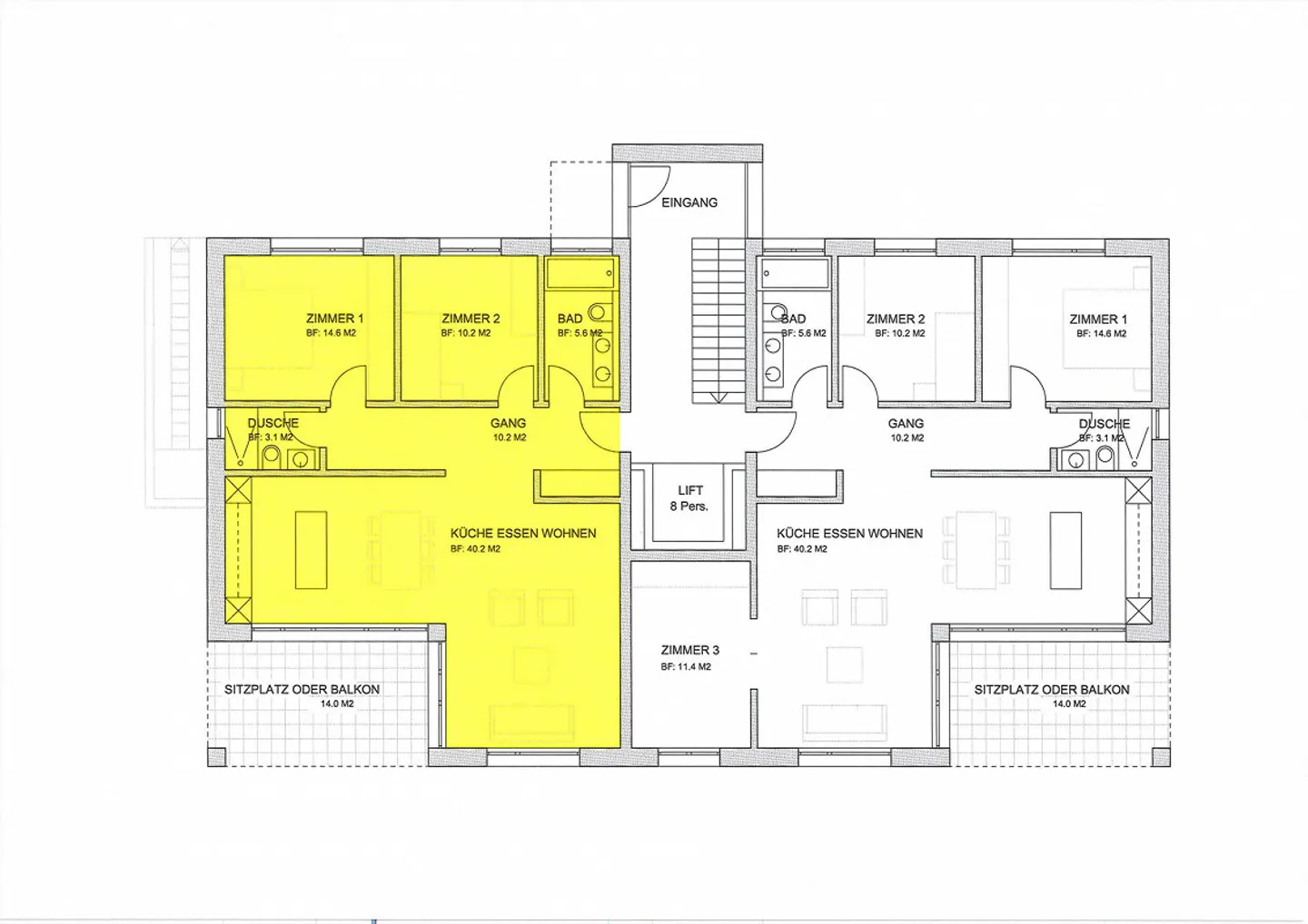 Appartamento soleggiato di 3,5 stanze con patio - Foto 7 di 7