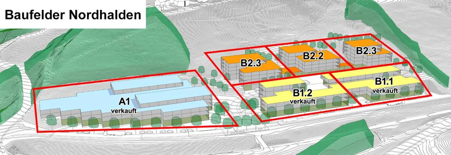 Gewerbe-Bauland - Nordhalden / verschiedene Baufelder - Foto 1 von 4