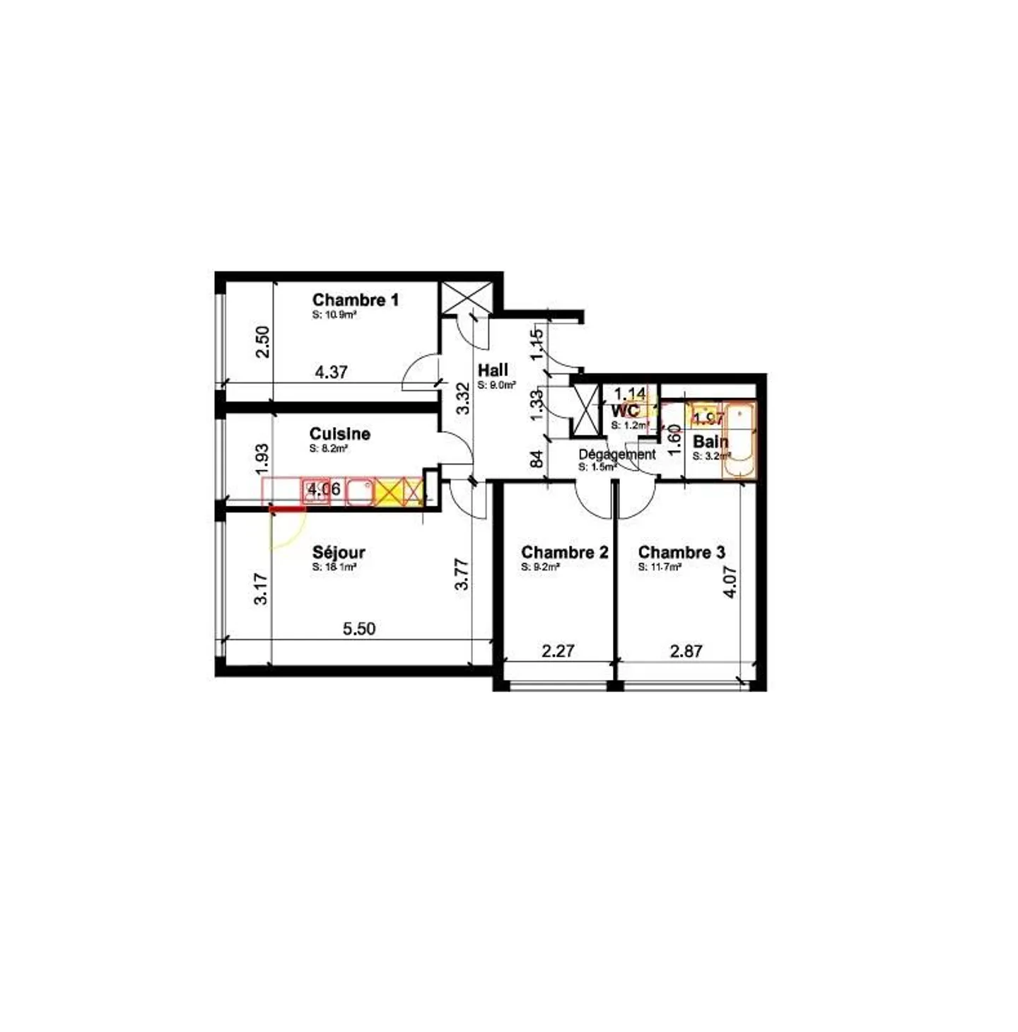 Appartement 4.5 pièces au 3ème étage, en plein coeur d'Onex - Photo 3 sur 3