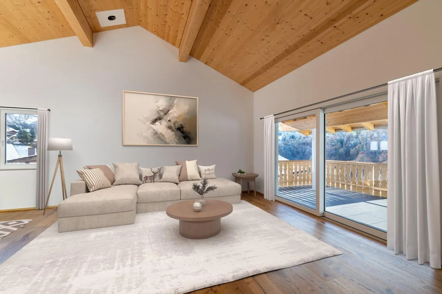 Holiday apartment in Lunden: modern alpine style with a view of the Prättigau - Photo 2 of 6