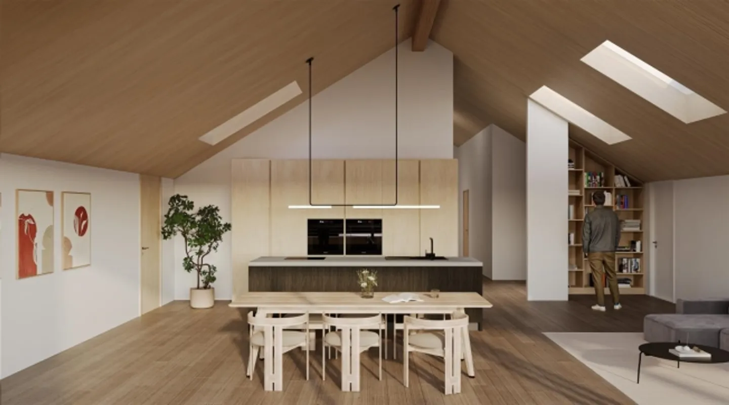 Nouveau projet de construction "Buchen 64" - appartement en attique de 4,5 pièces de haute qualité - Photo 3 sur 5