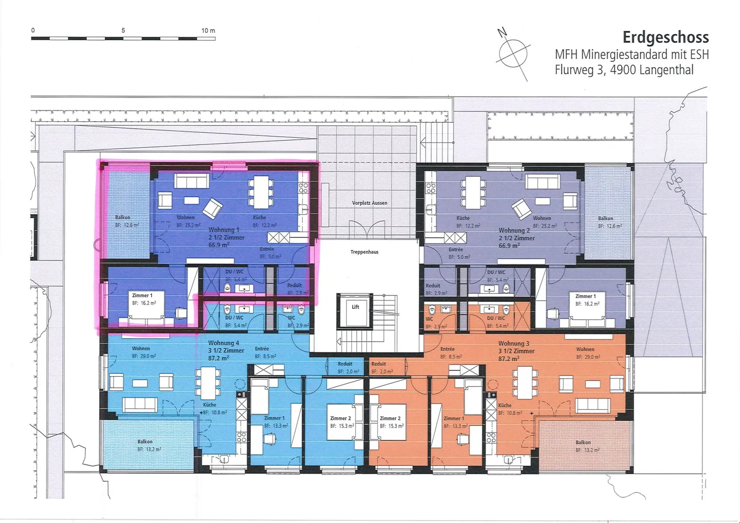 Appartement moderne de 2,5 pièces en plein centre-ville et pourtant dans la verdure - Photo 5 sur 7