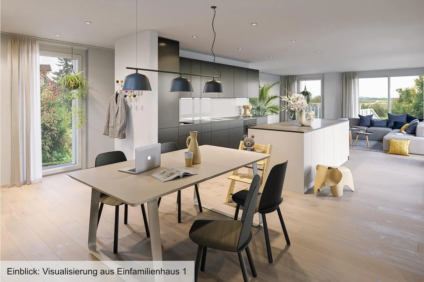 Nouveau projet de construction : maison individuelle de 4,5 pièces avec jardin, emplacement calme - Photo 1 sur 3