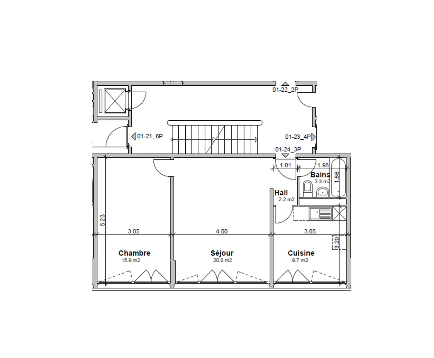 Appartement 3 pièces - Photo 2 sur 2