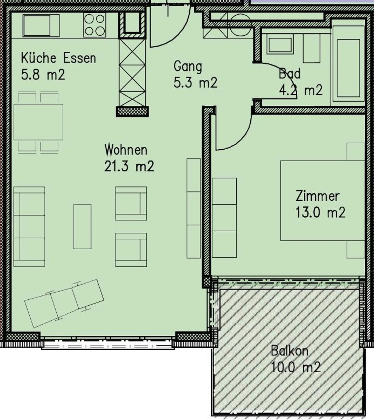 Appartement spacieux au cœur de Seuzach - Photo 6 sur 6