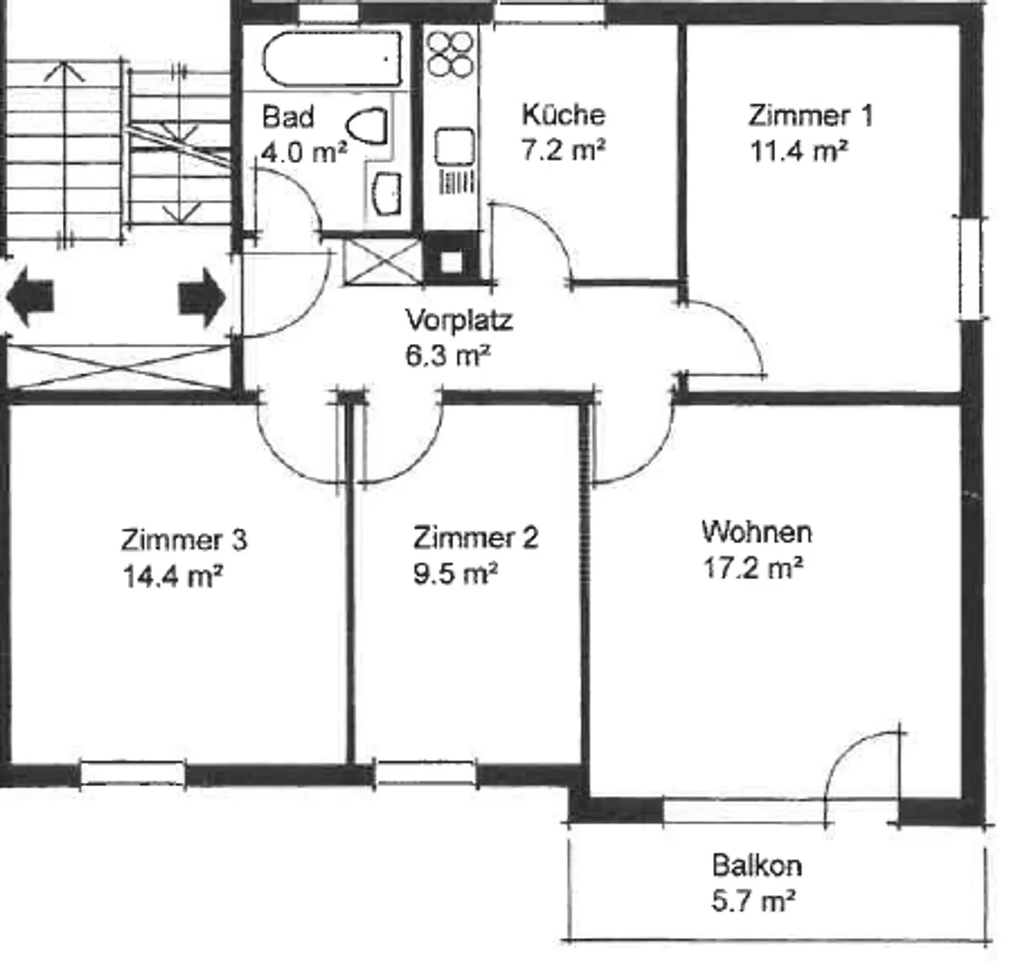 Appartement 4 pièces bien entretenu dans la verdure avec vue sur le lac - Photo 9 sur 9