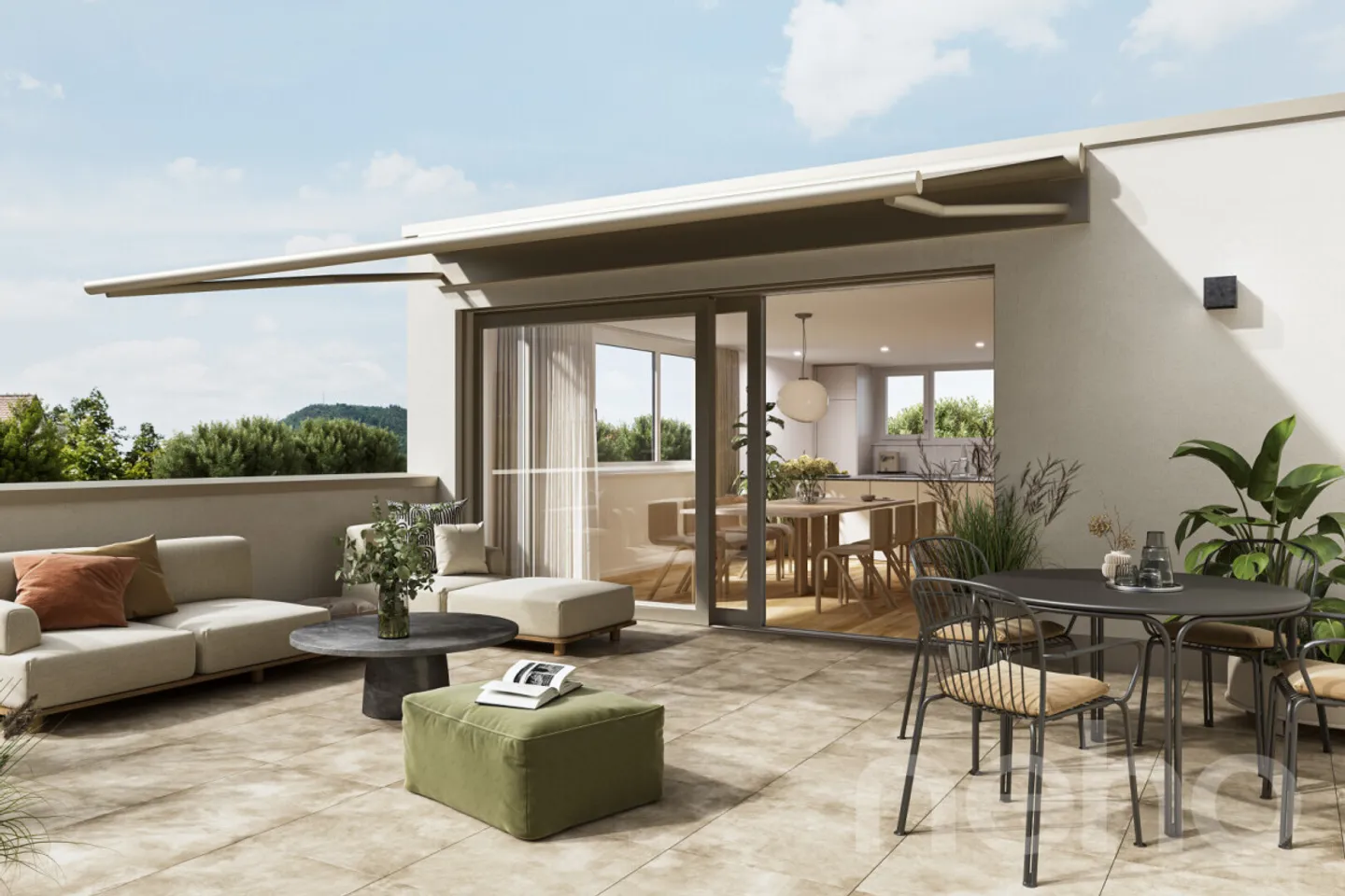 Maison jumelée neuve avec terrasse sur le toit et vue lointaine - Photo 3 sur 4