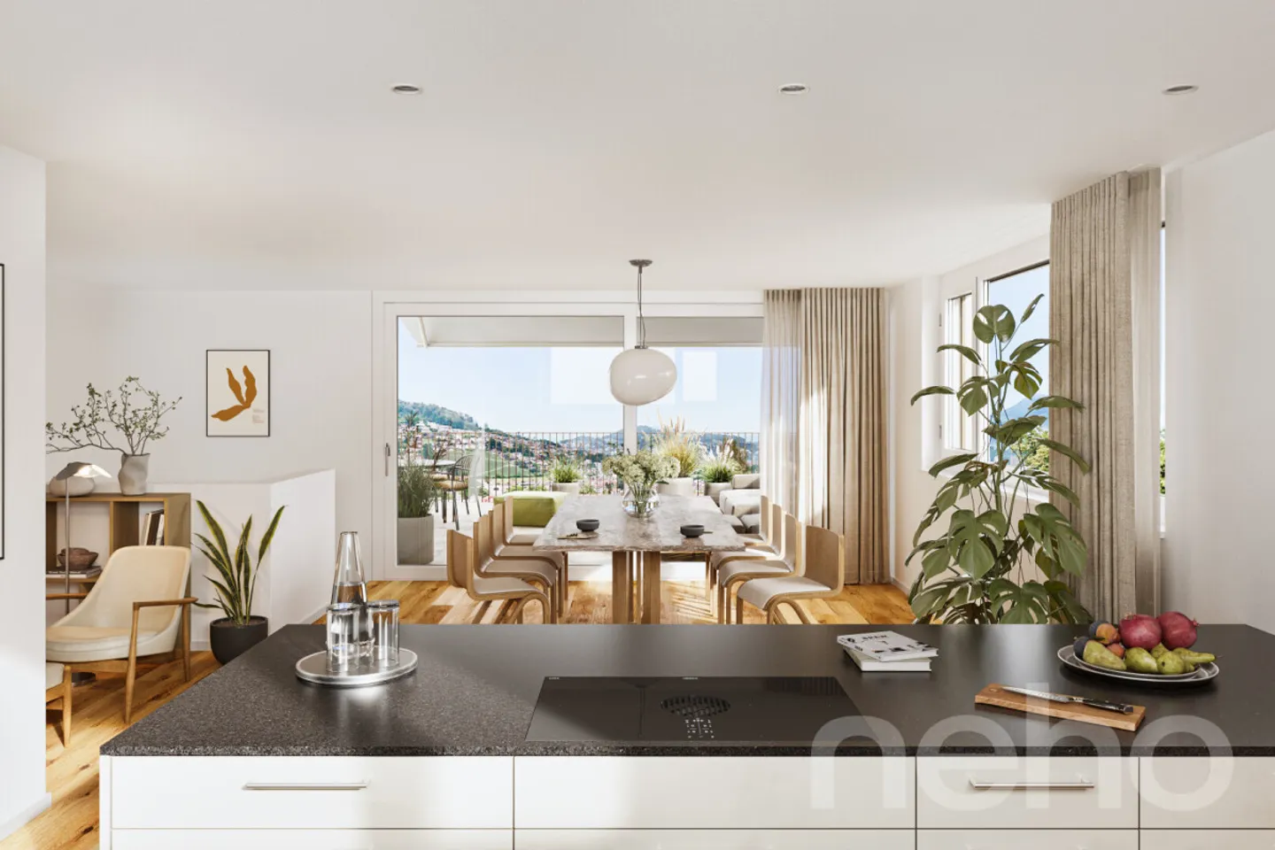 Maison jumelée neuve avec terrasse sur le toit et vue lointaine - Photo 1 sur 4