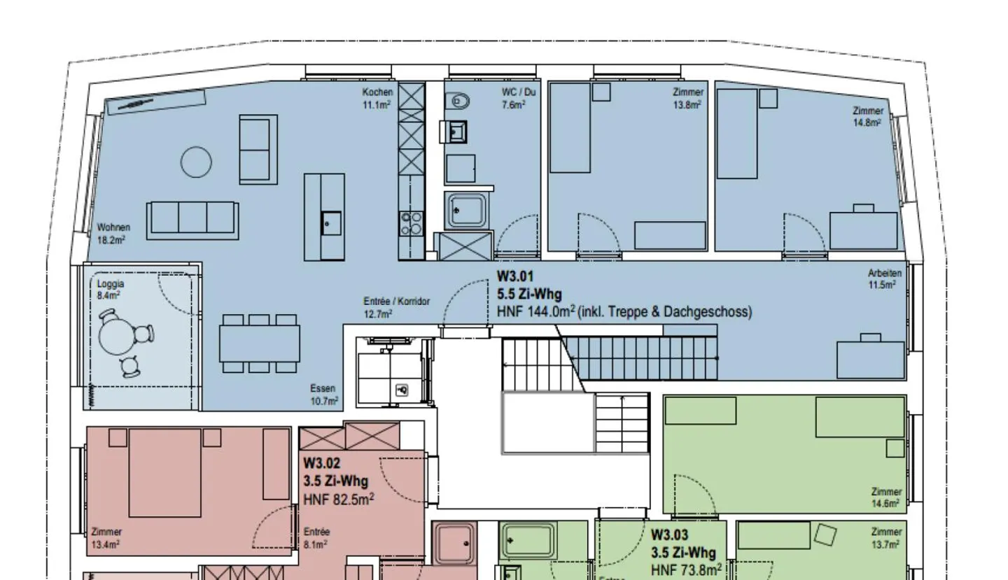 Appartamento duplex luminoso con un ampio layout - Foto 11 di 12