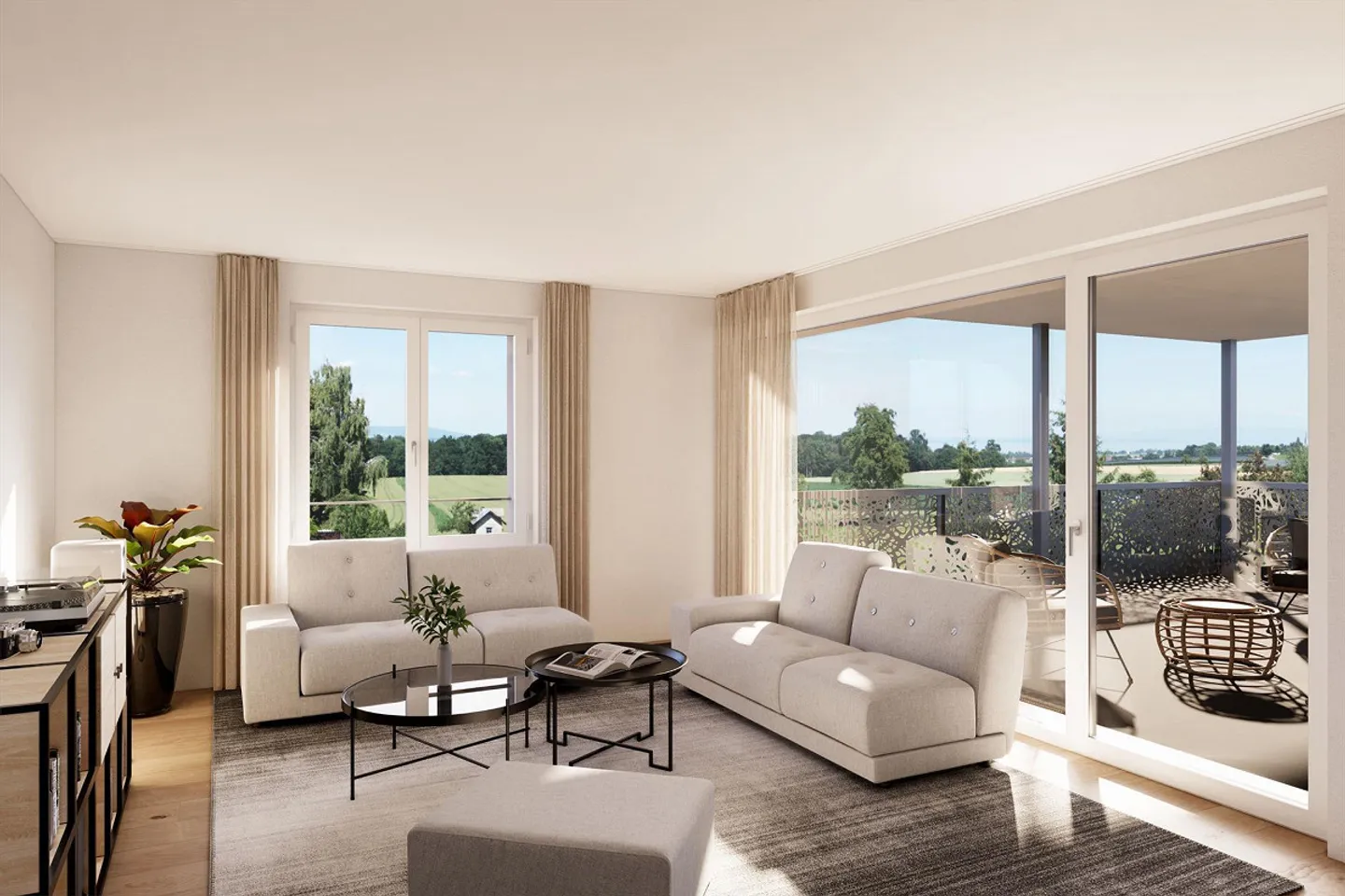 Familienfreundliche 6.5-Zimmer-Naubauwohnung mit Seesicht - Foto 3 di 5