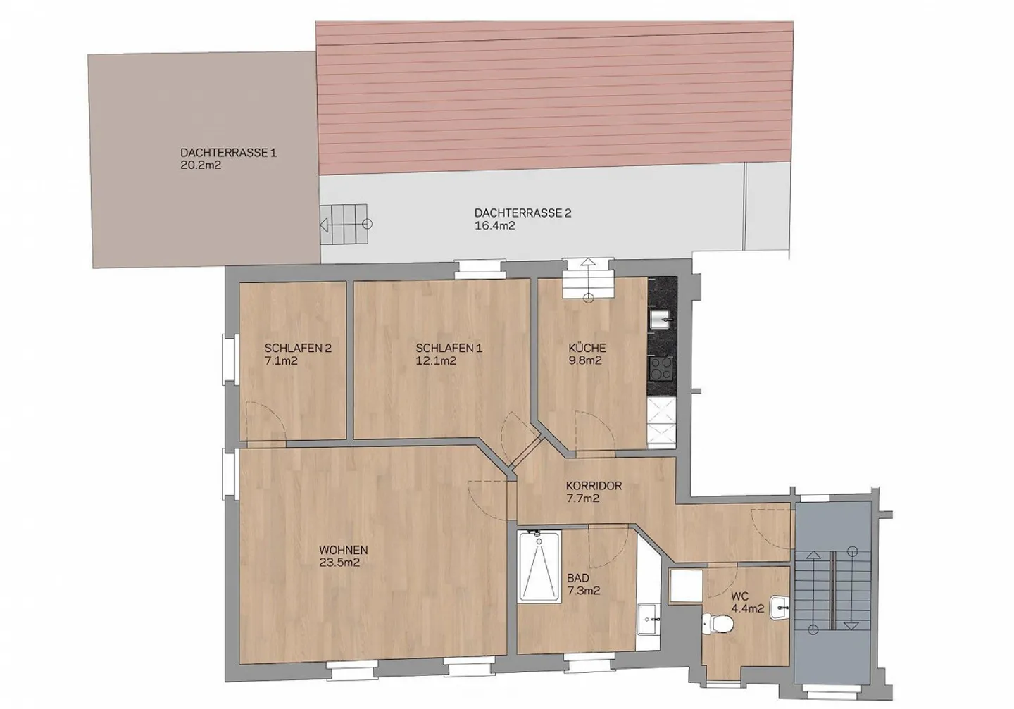 3.5 Room Apartment with Rooftop Terrace - Photo 21 of 21