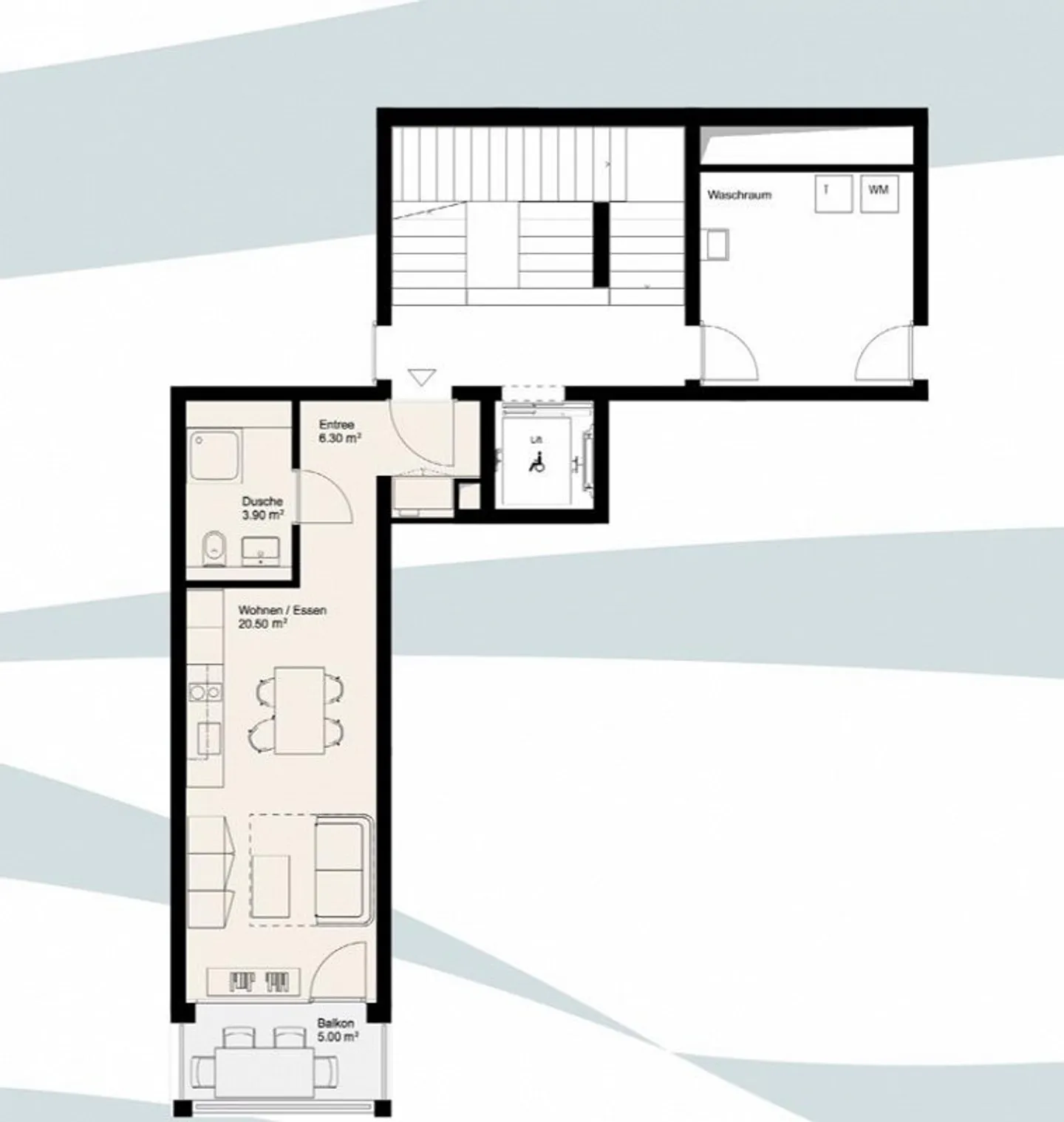 Appartement moderne 1 pièce avec balcon à Horgen à louer - Photo 13 sur 13