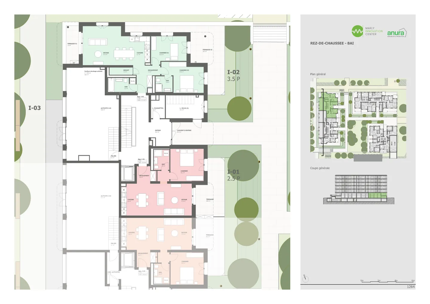 Prairie 3 - Gewerbeflächen von 63 m2 bis 77 m2 im Erdgeschoss - Foto 1 von 3