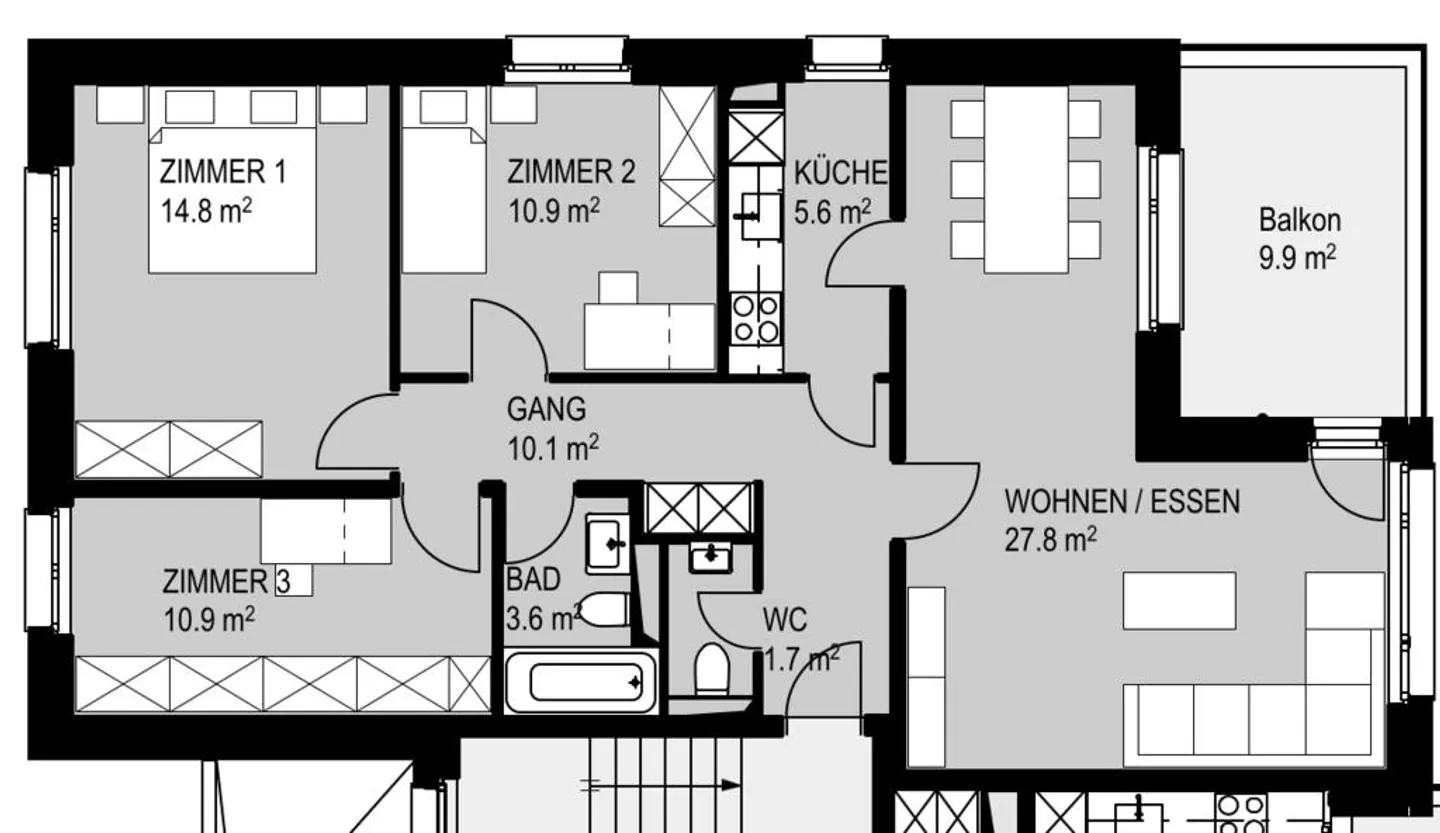 Appartamento 4.5 stanze in un quartiere adatto alle famiglie - Foto 9 di 9