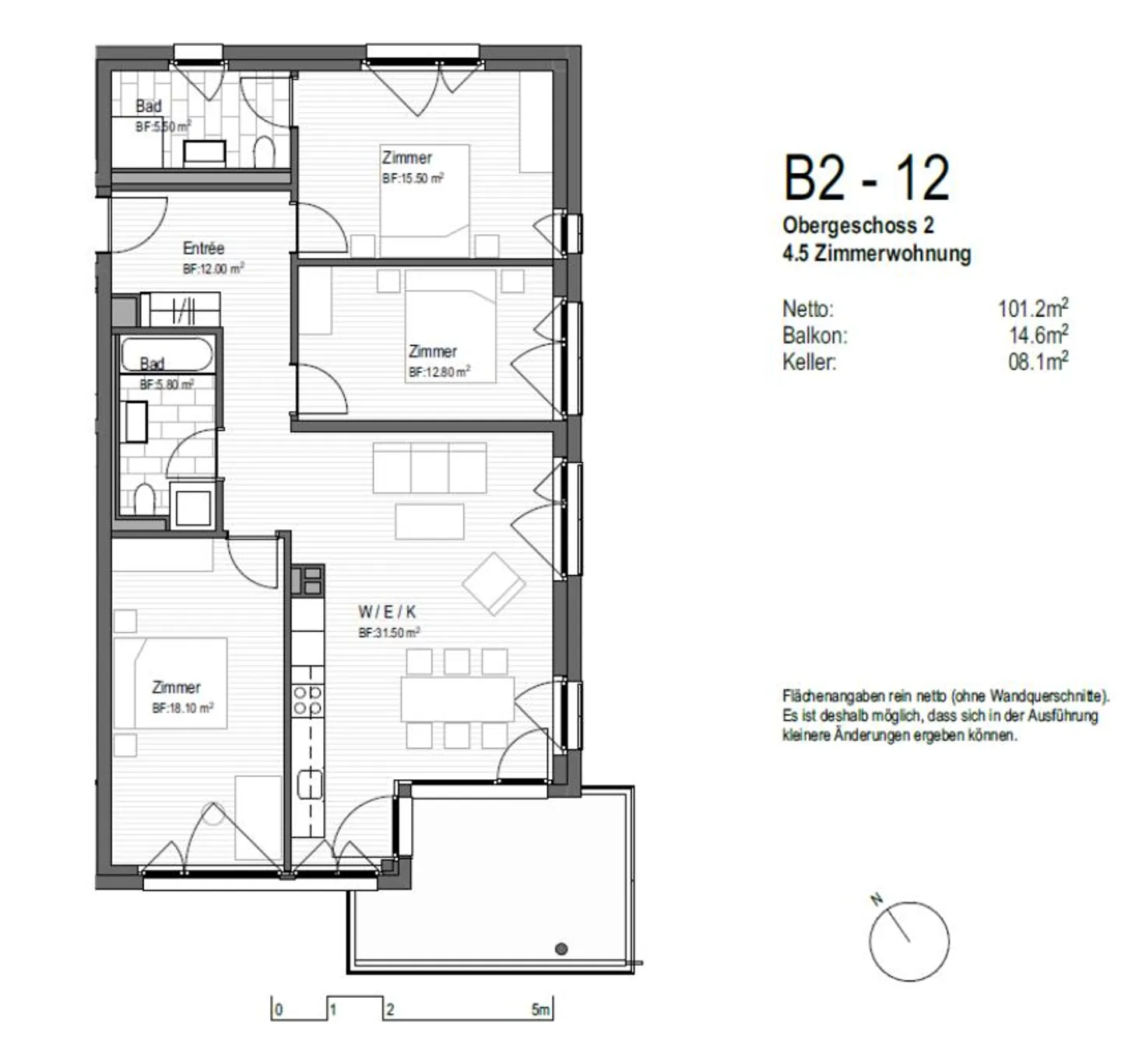 4.5 Room Apartment in Burgdorf - Photo 6 of 6