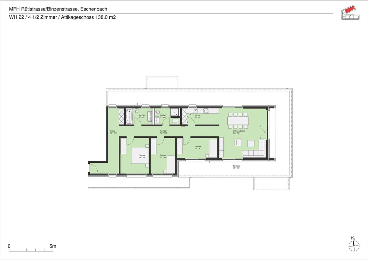 Appartamento attico moderno con vista - Foto 3 di 7