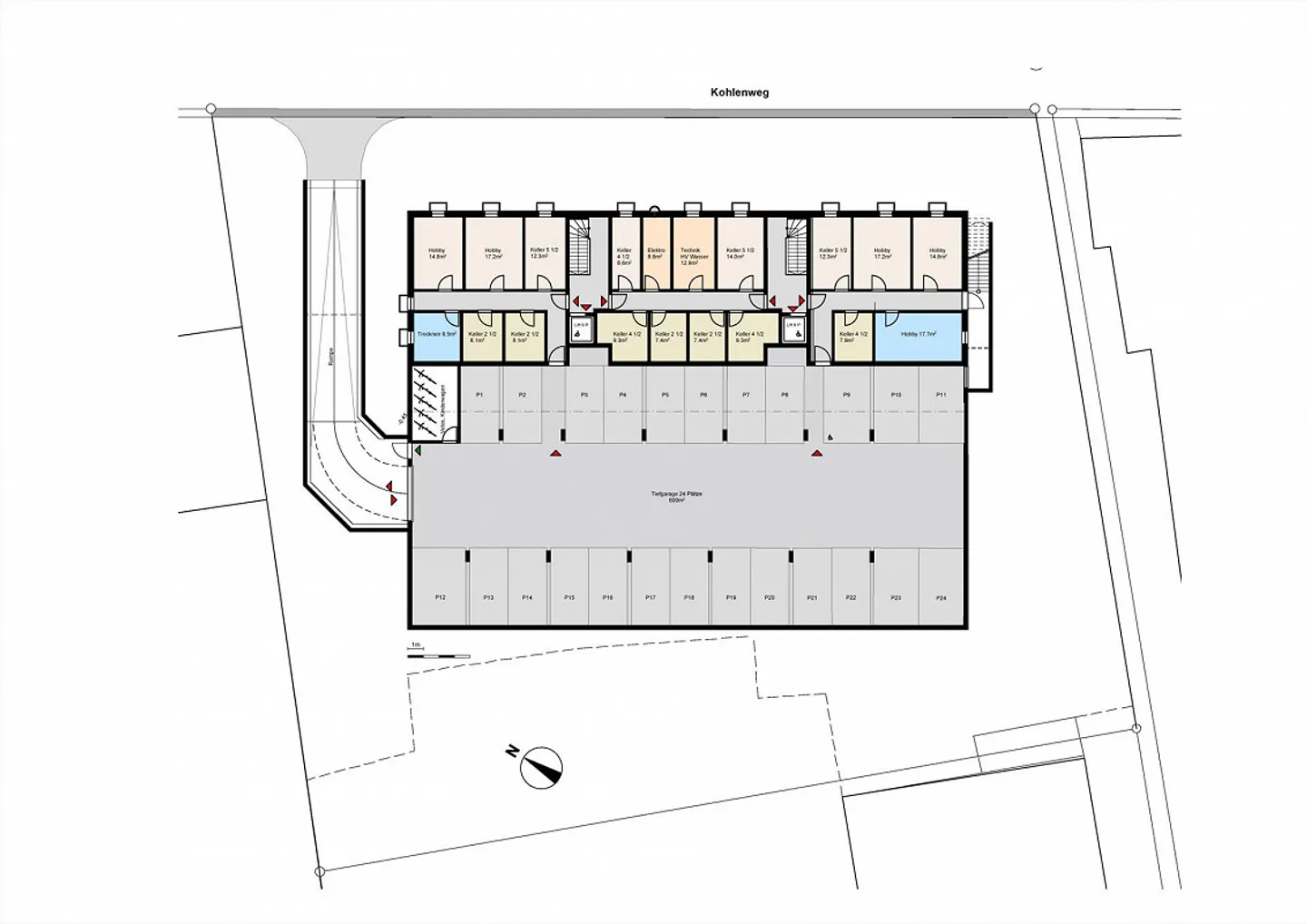 Underground parking spaces in a multi-family house in a central location - Photo 1 of 1