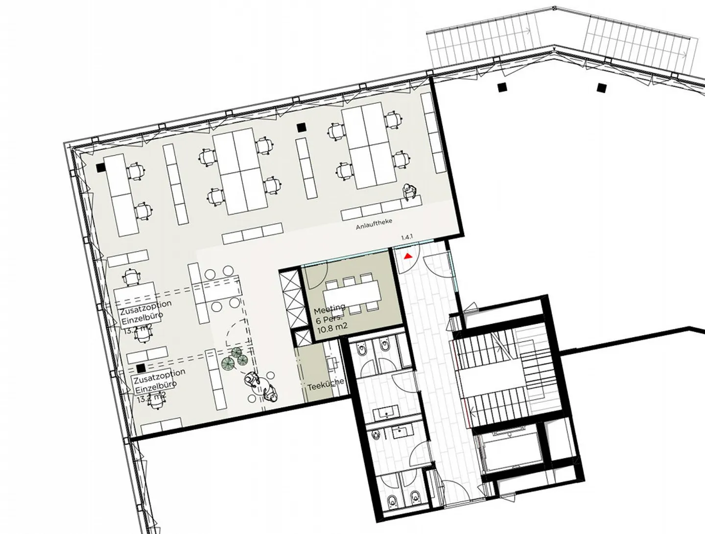 Uffici di prima classe con interni finiti - Affitta ora - Foto 10 di 10
