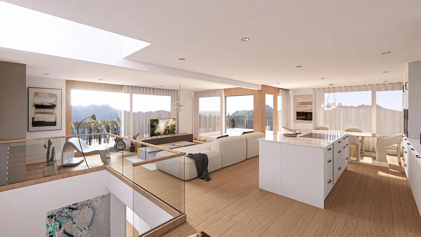 Appartamento duplex di 4,5 stanze con terrazza alpina a Riedholz (quartiere Niederwil) - Foto 4 di 15