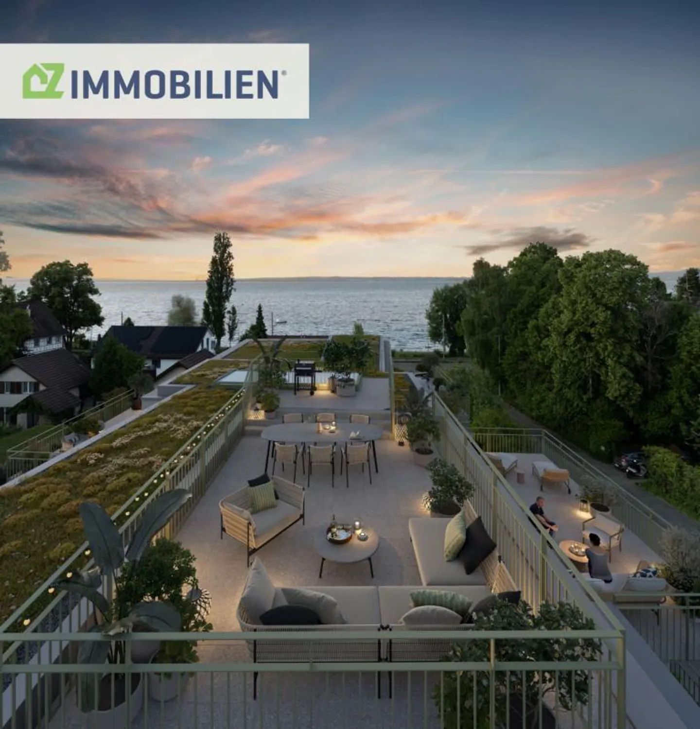 Luxuriöse Attikawohnung mit Seeblick - Foto 1 von 5