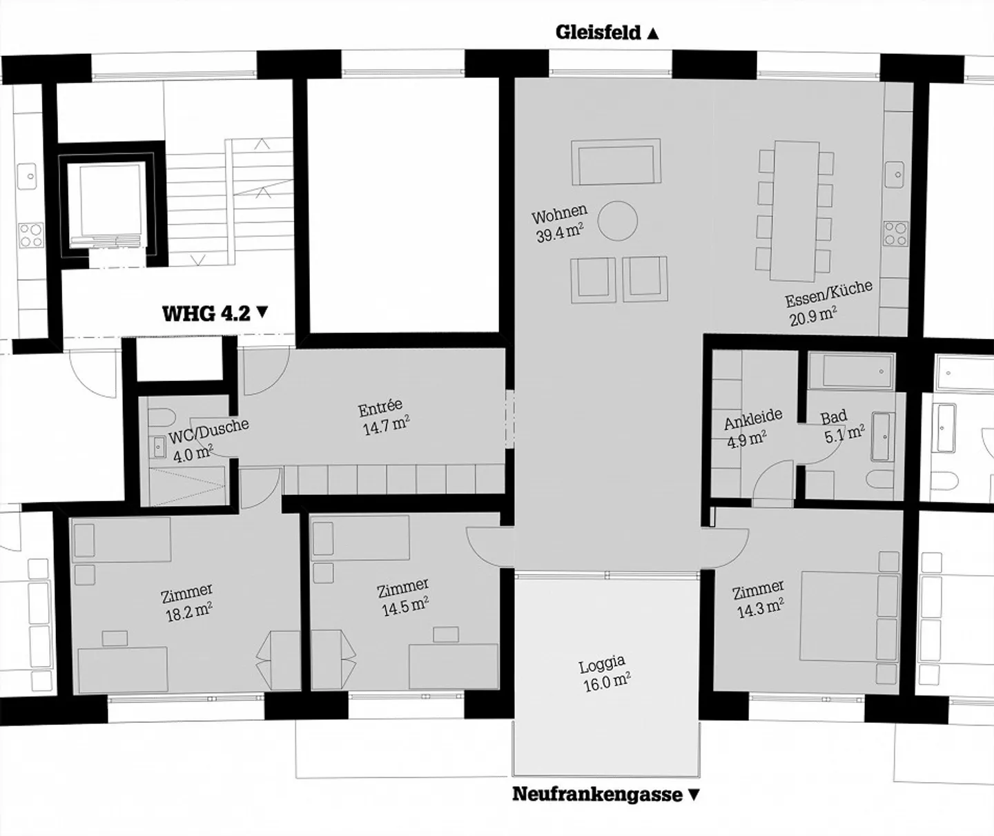 Unique 4.5-room apartment (136 m²) with large loggia & stunning view - Photo 3 of 27
