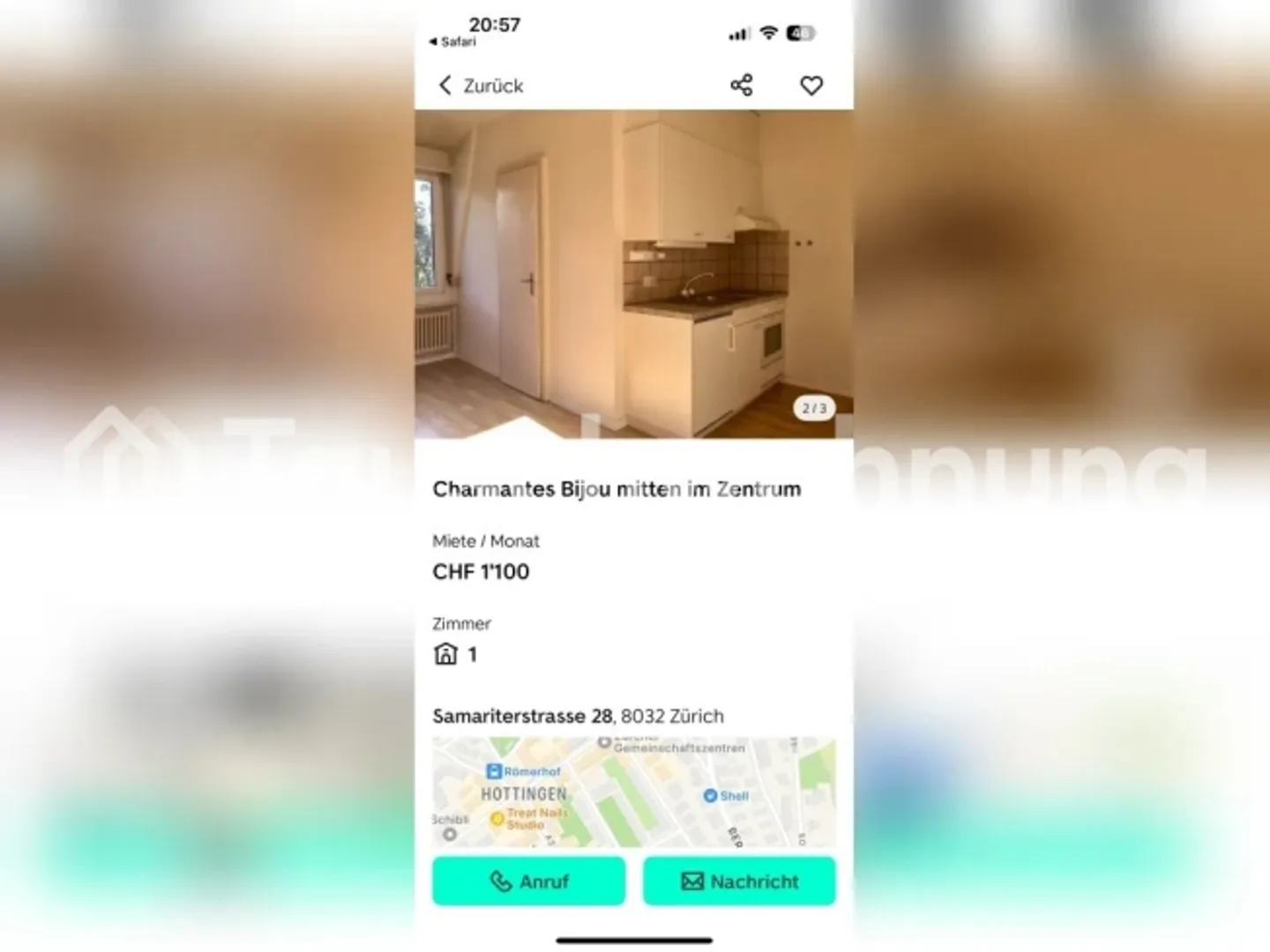 Gemütliches Studio in Zürich - Foto 1 von 1