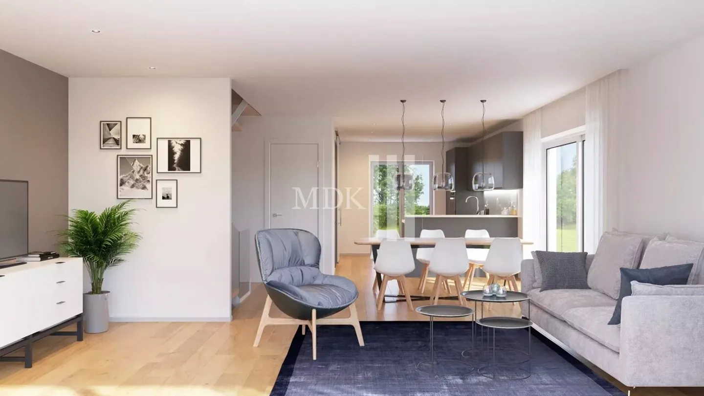 Geräumige angrenzende Villa auf 3 Ebenen mit 5,5 Zimmern und einer Bruttofläche von 176 m2. - Foto 5 von 10