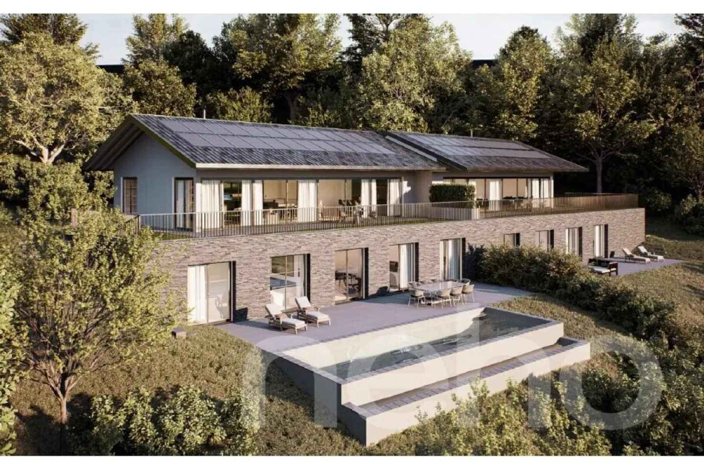 CHEXBRES ? VILLA CONTEMPORAINE AVEC VUE ÉPOUSTOUFLANTE SUR LE LÉMAN - Photo 3 sur 12