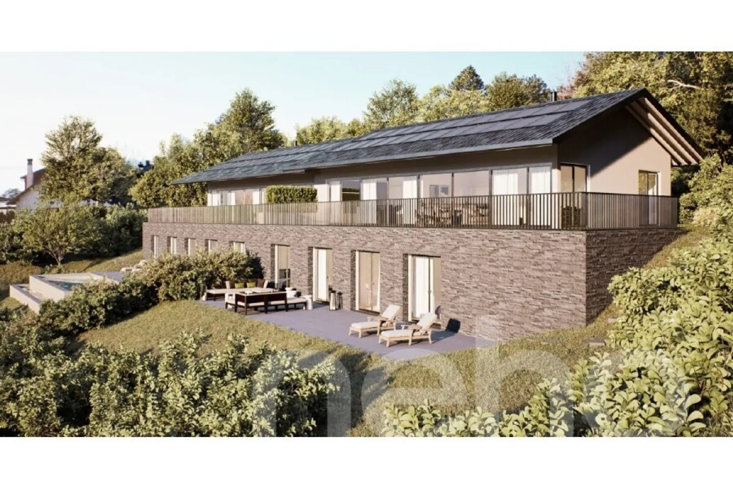 CHEXBRES ? VILLA CONTEMPORAINE AVEC VUE ÉPOUSTOUFLANTE SUR LE LÉMAN - Photo 9 sur 12