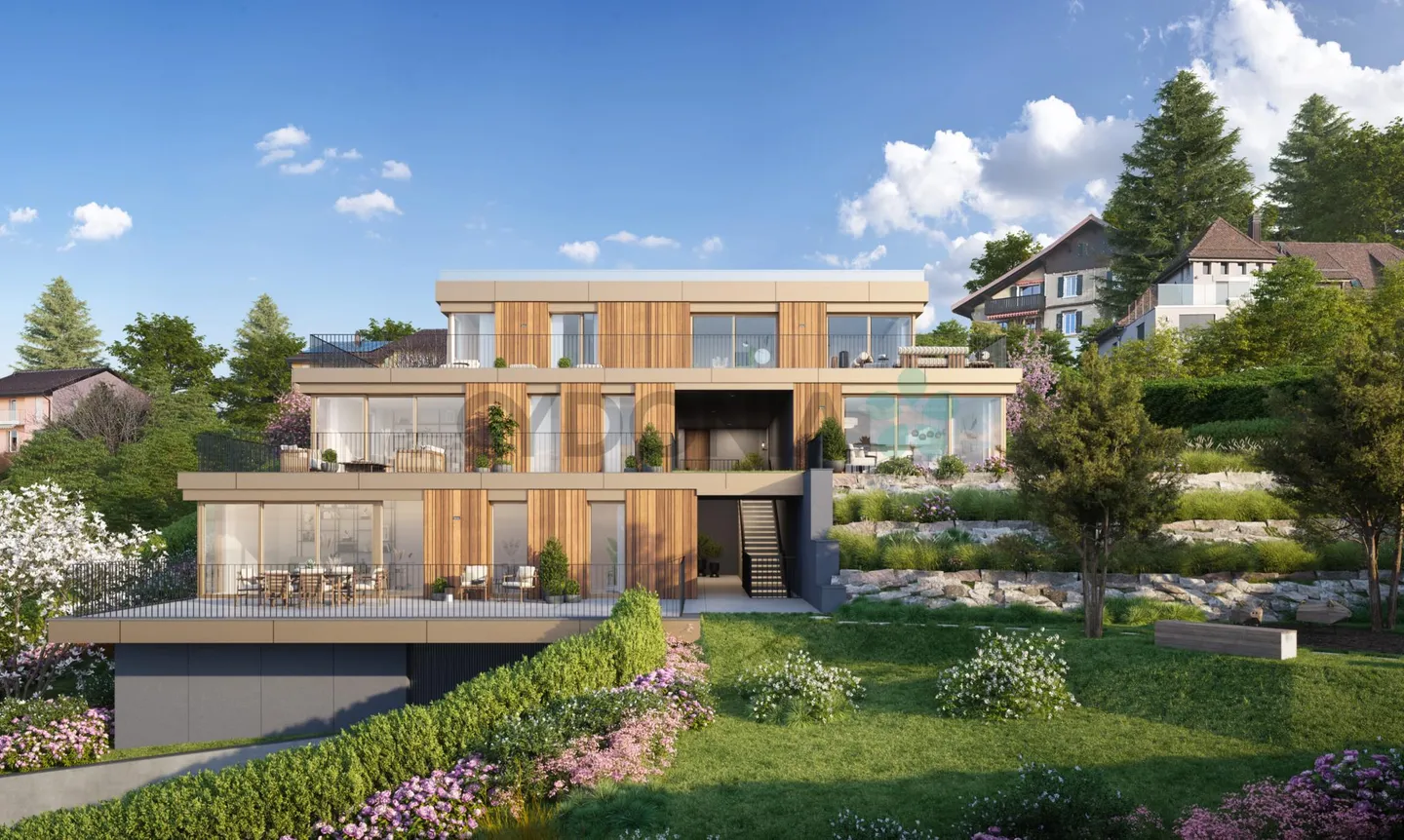 À vendre projet de construction neuve à Lutry - Appartement exceptionnel de 4,5 pièces avec un total de 132 m² et terrasse - Photo 1 sur 6