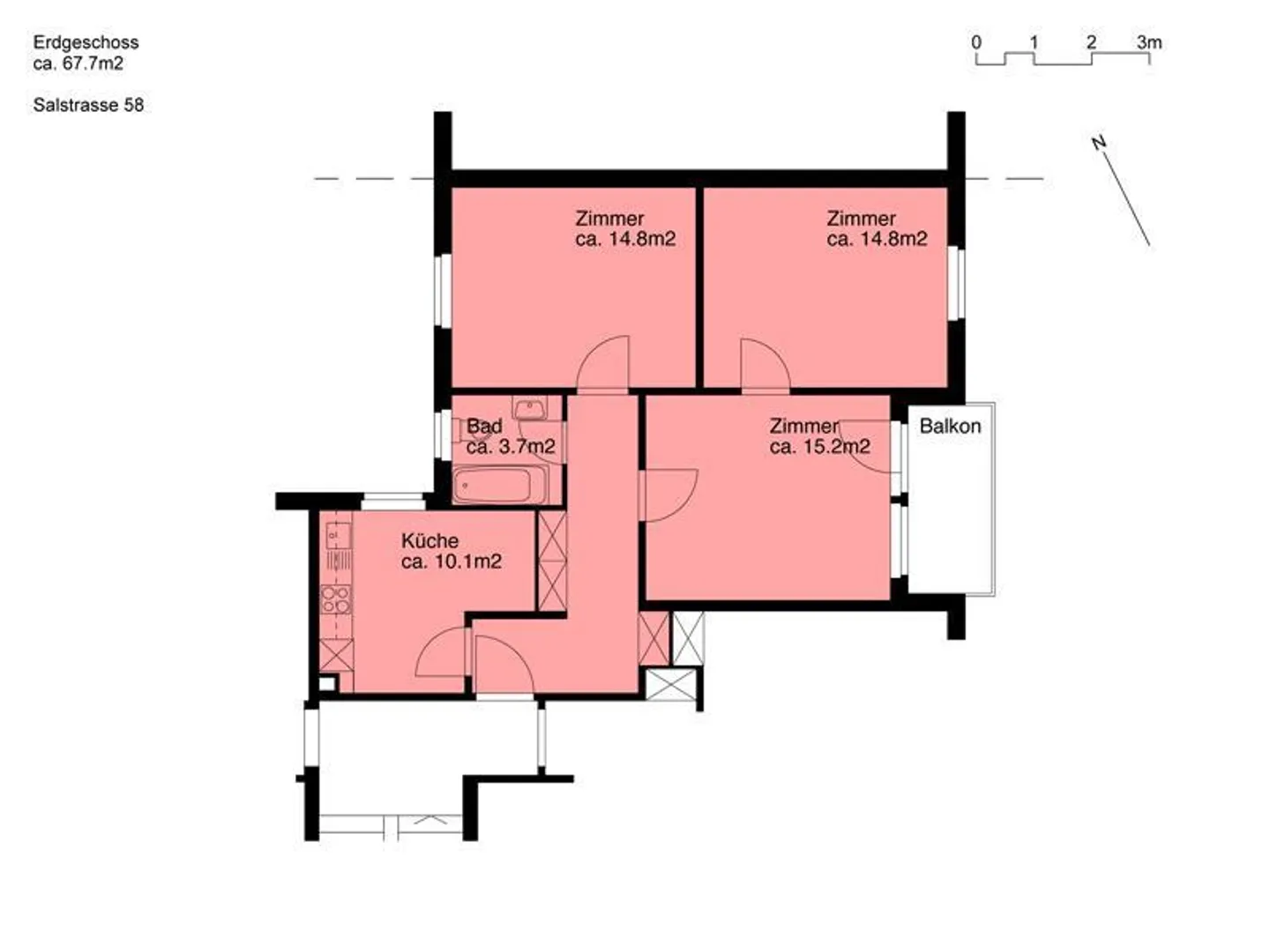 3.0 Room Apartment in Winterthur - Photo 9 of 9