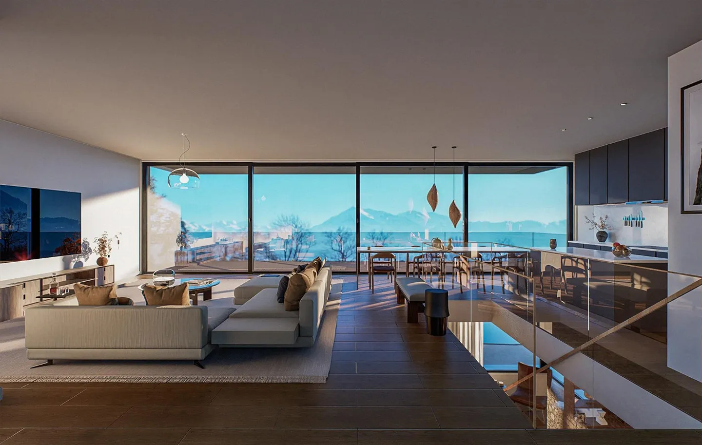 6.5-Zimmer-Villa mit Panoramasicht & Pool in Hünibach - Foto 6 di 13