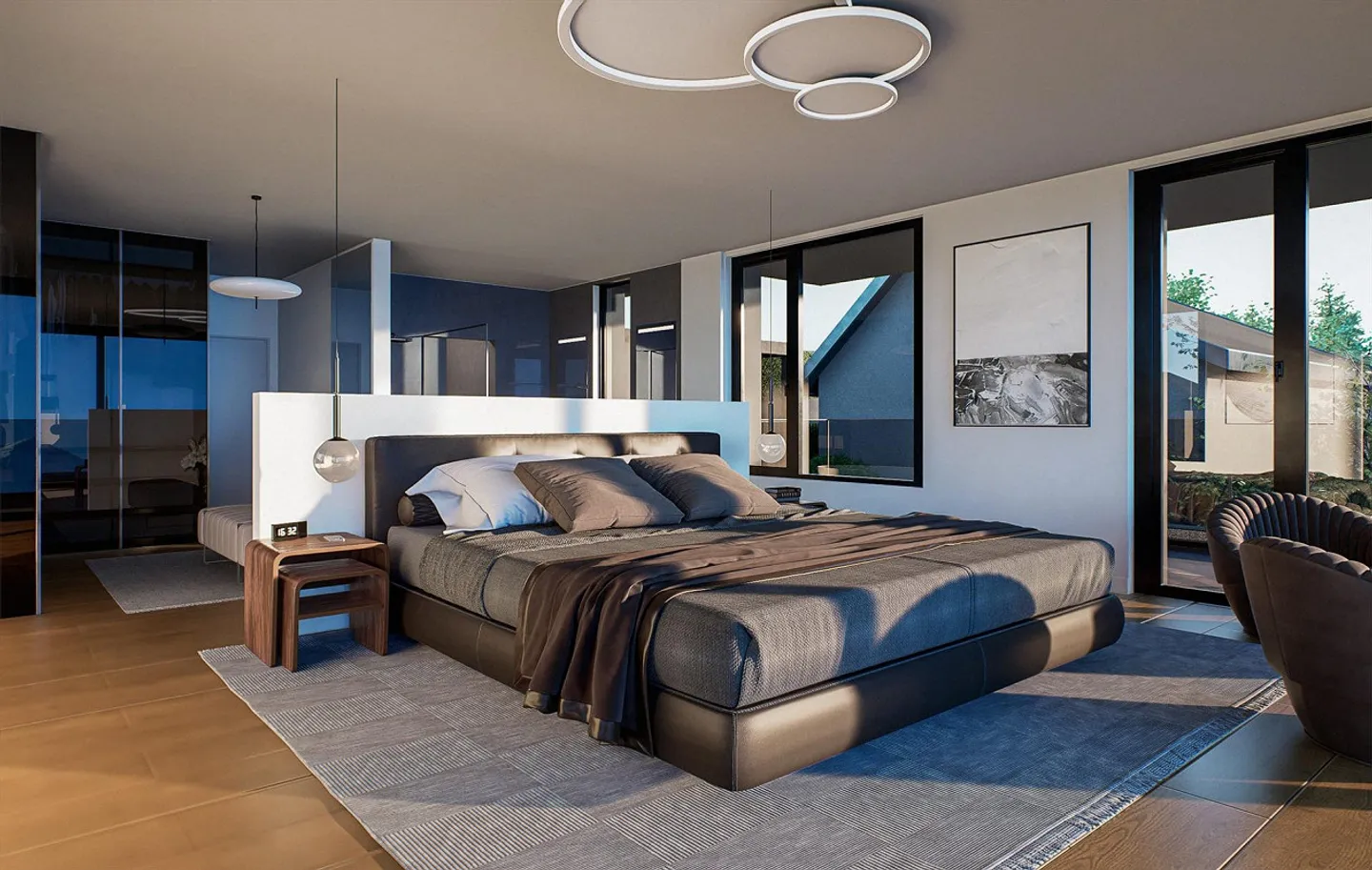 6.5-Zimmer-Villa mit Panoramasicht & Pool in Hünibach - Foto 9 di 13