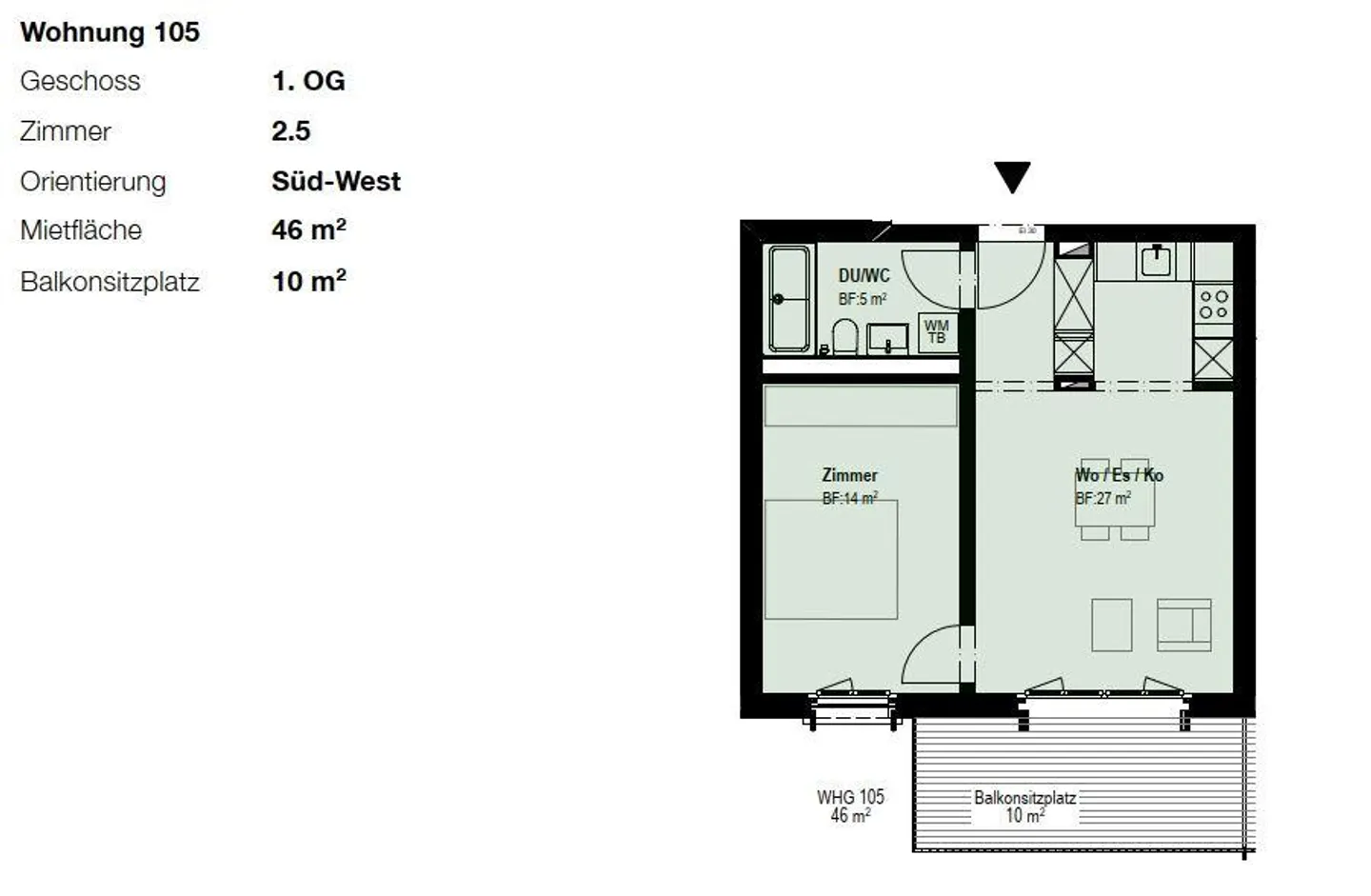 Appartamento moderno di 2,5 locali in affitto a Knonau - Foto 8 di 9