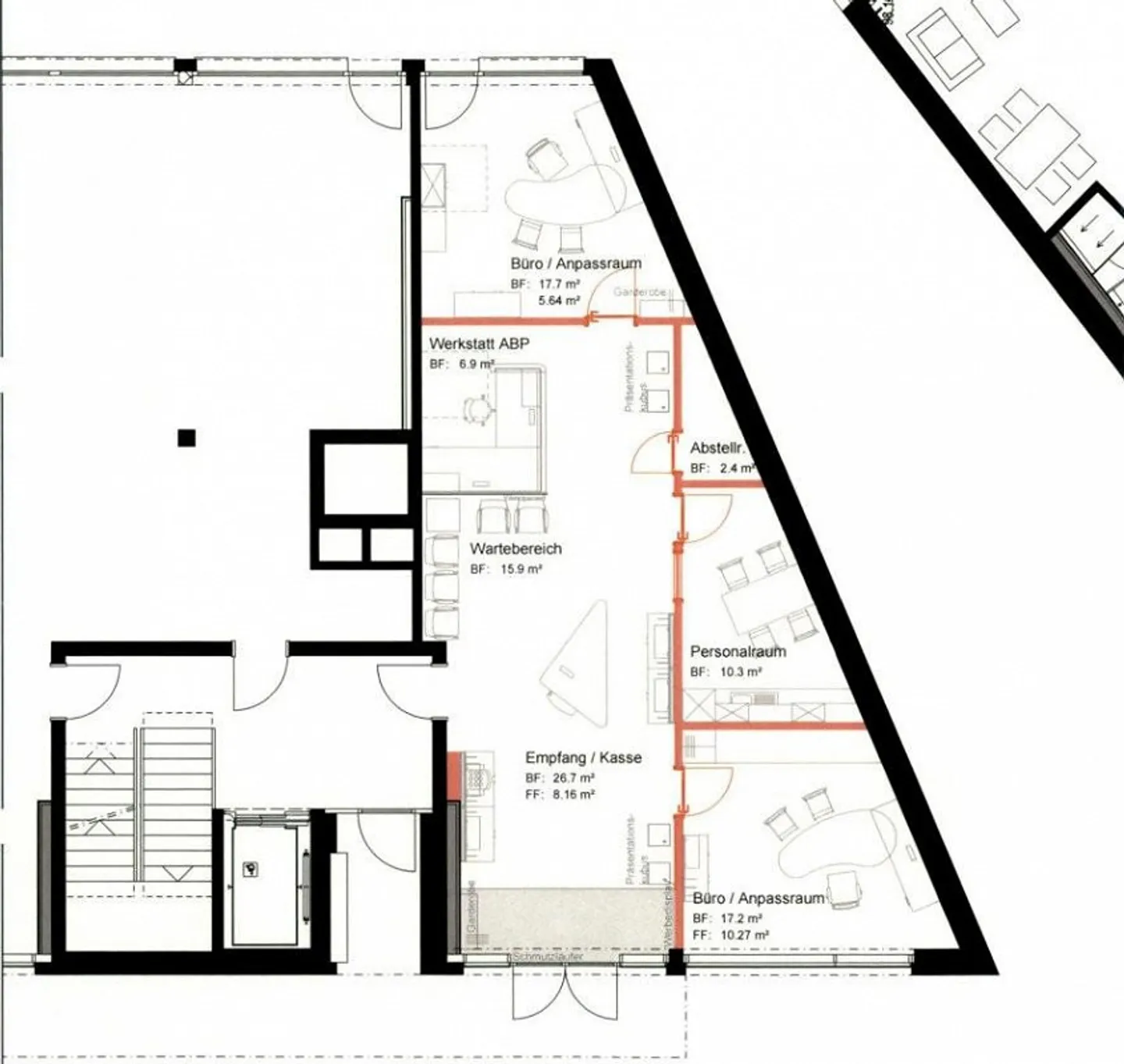 Spazio commerciale/uffici utilizzabili in modo flessibile in una posizione ben frequentata - Foto 10 di 10