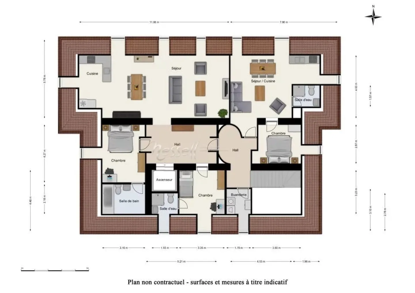 2-room apartment - Photo 3 of 9
