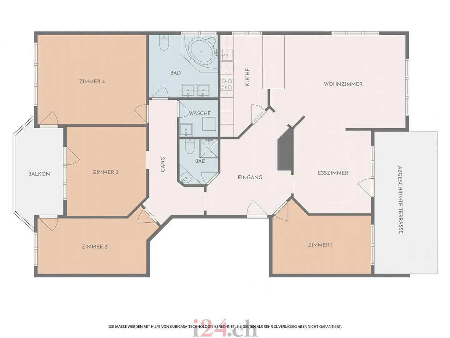 5.5 Zi-Erdgeschosswohnung an ruhiger Lage mit Terrasse und Balkon - Photo 14 of 14