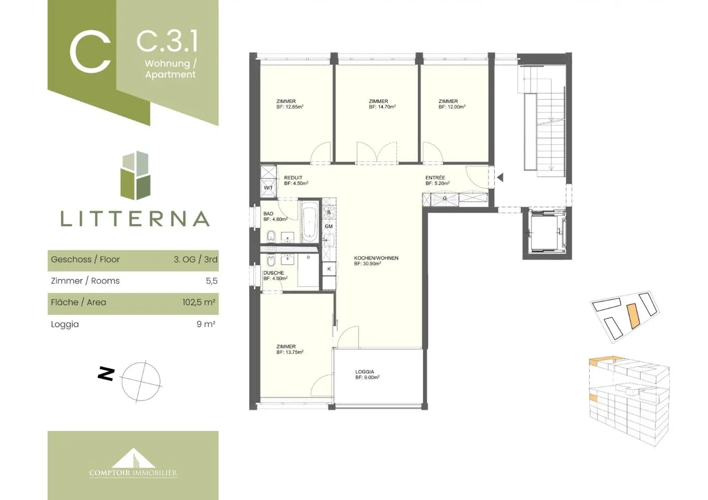 5.5 Room Apartment - Photo 6 of 6