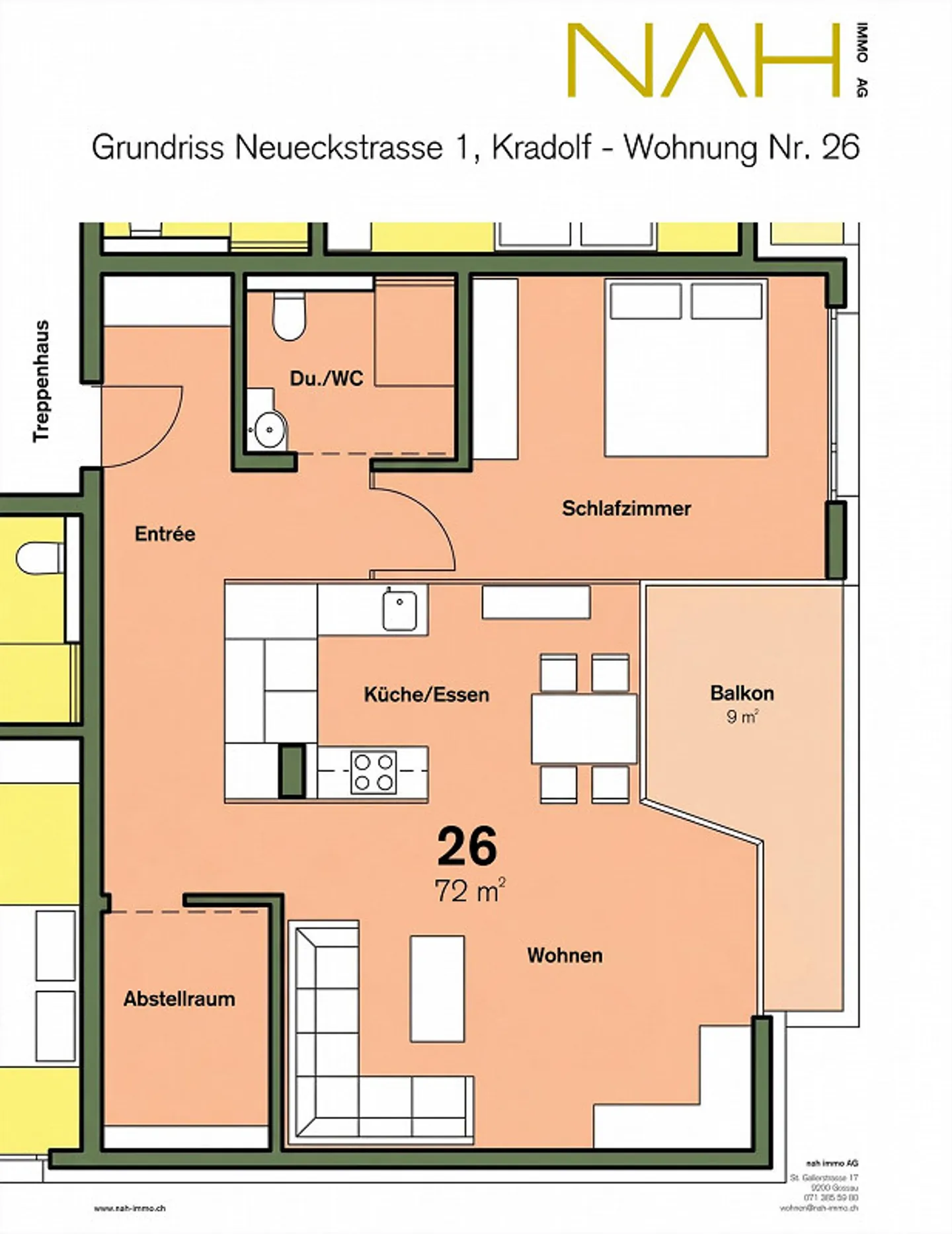 Grosszügige und helle 2.5-Zimmer Wohnung - Photo 5 sur 9