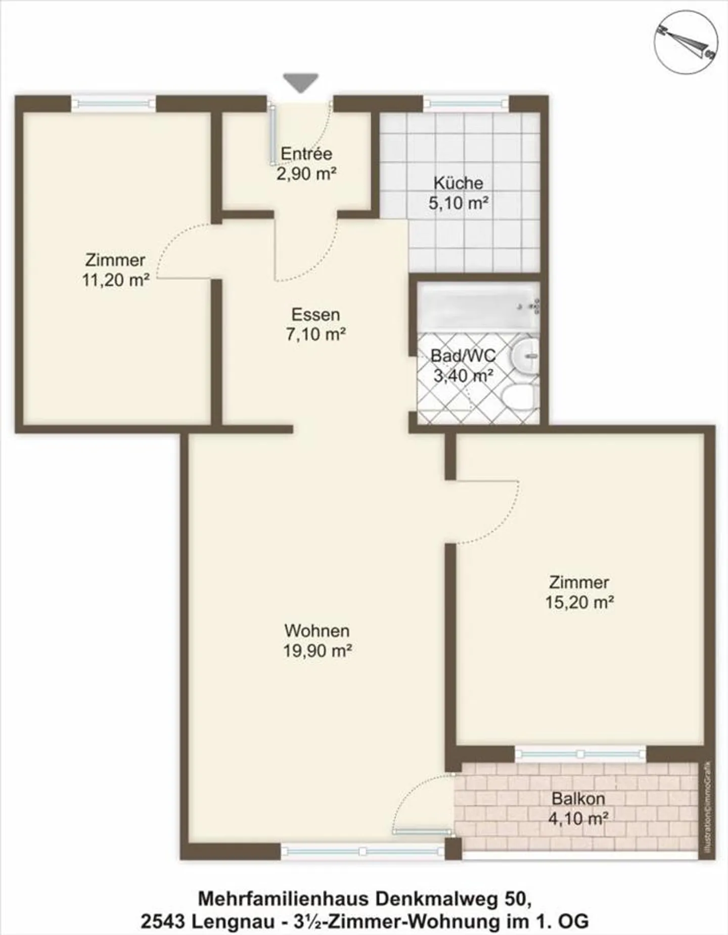Apartment for rent - Photo 7 of 7