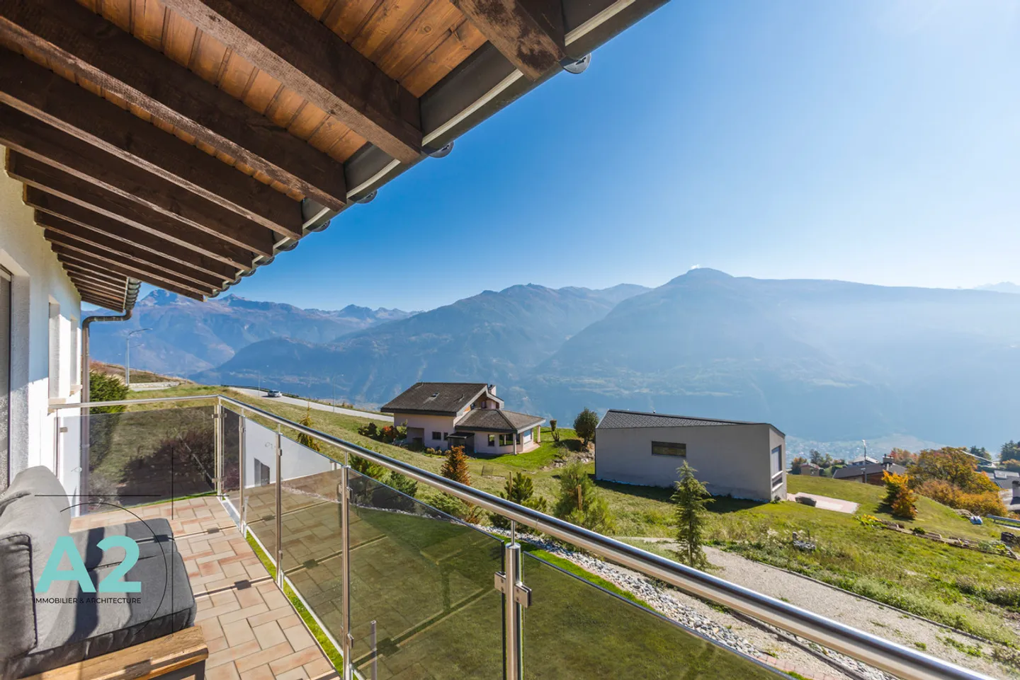 LOCATION A L'ANNEE : Villa  A 5 minutes en voiture de Crans-Montana - Foto 20 di 21