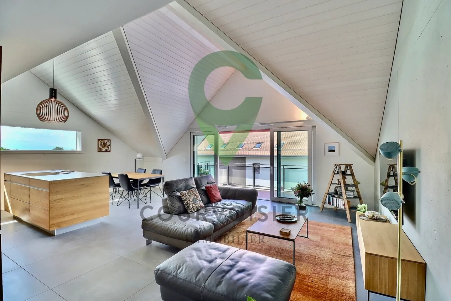 Wunderschöne neue Duplex-Penthouse mit atemberaubendem Blick auf den Mont-Blanc - Foto 3 von 14