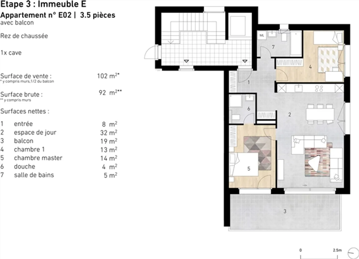 New 3.5 Room Apartment (Upper Floor) - Lens - Photo 5 of 6