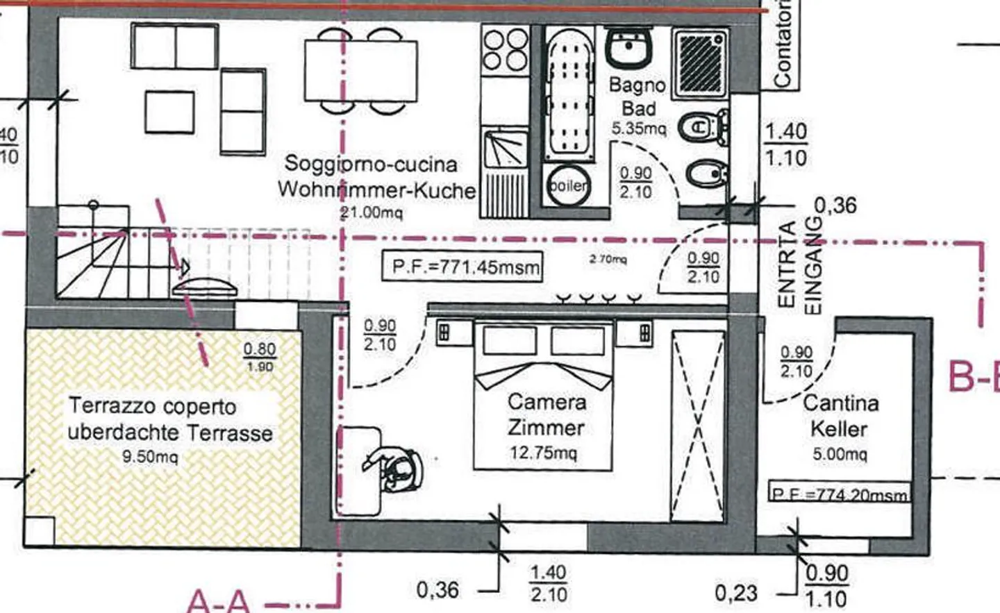 New duplex apartment 3.5 rooms with terrace in Faido - Photo 6 of 8