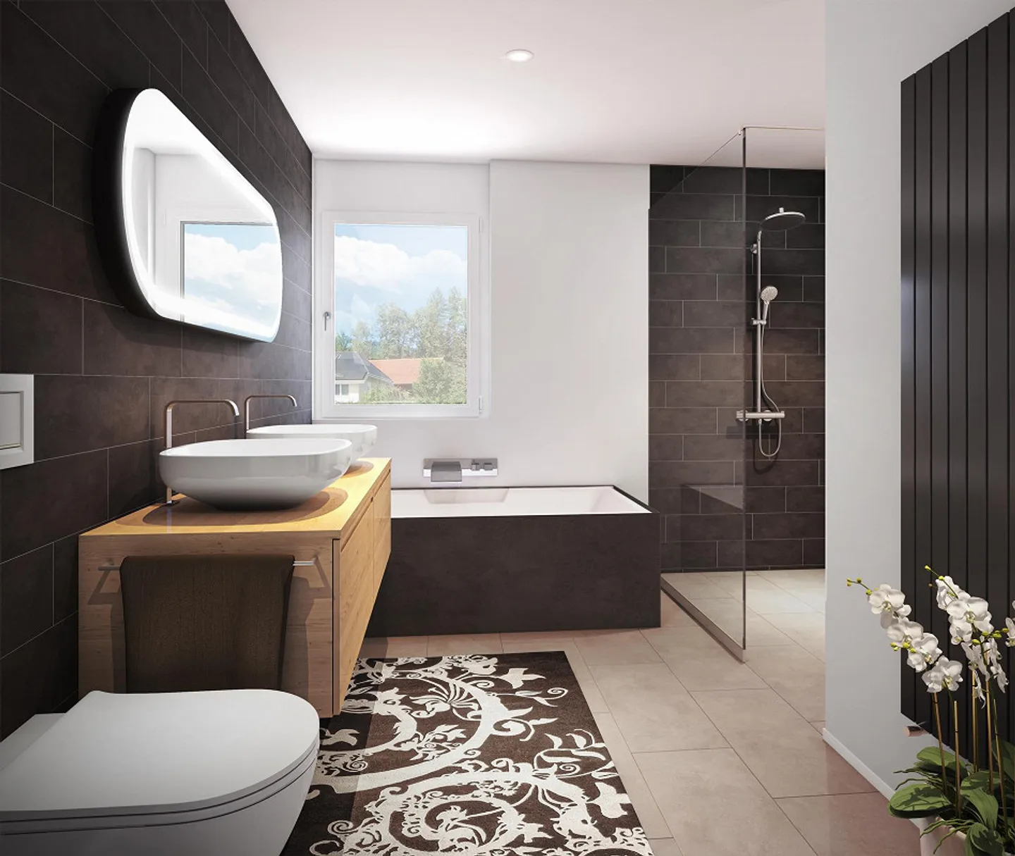 Neubau Gartenwohnung 9.0: Exklusive Eigentumswohnung mit unverbaubarer - Foto 6 von 9