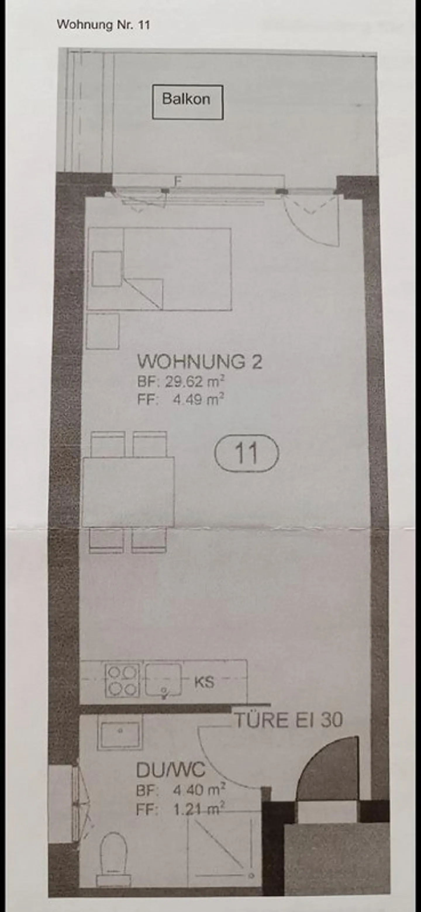 Accogliente appartamento di 1.5 locali con balcone - Foto 4 di 4